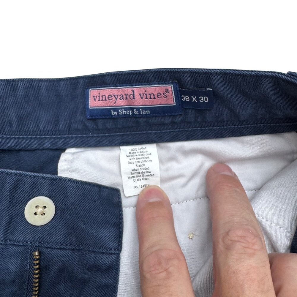 Vineyard Vines Men's 100% Cotton Navy Blue Club Pants, Size 36x30 - Picture 7 of 12